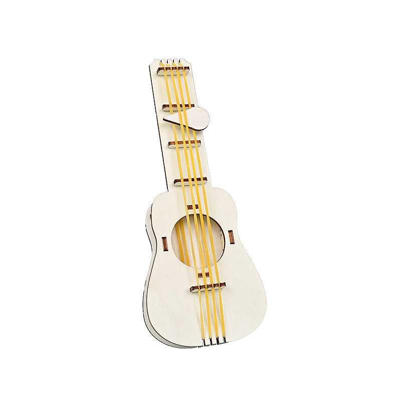 Rubber band guitar kindergarten DIY handmade technology small production, puzzle science experiment small invention teaching aids materials
