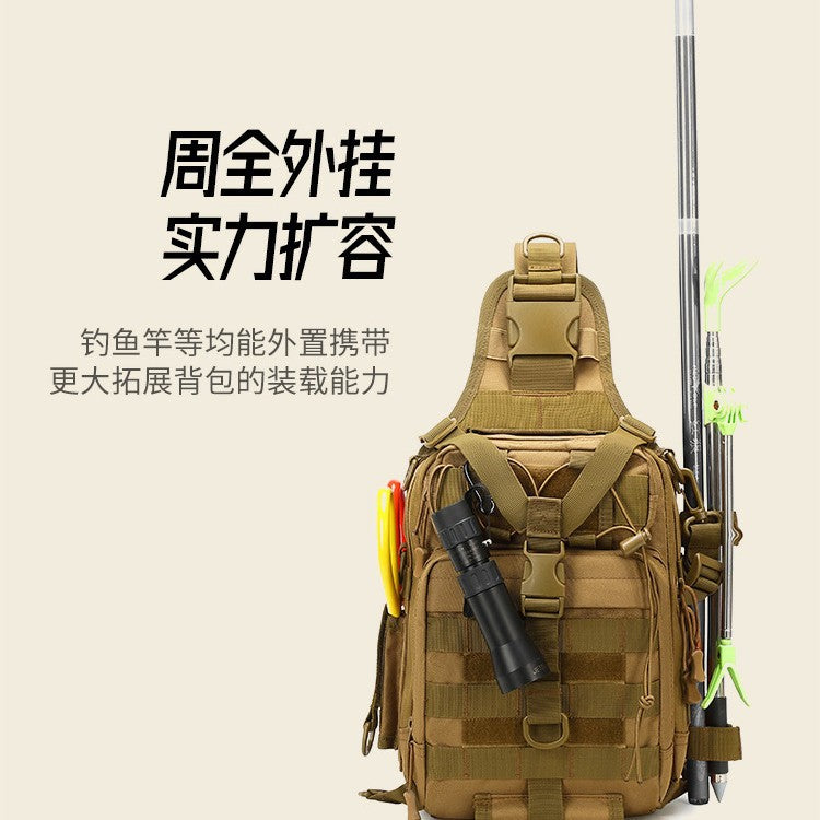 Factory hot-selling shoulder bag men's multi-functional outdoor fishing equipment bag kettle bag simple casual messenger cycling bag