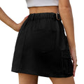 Wish european and american cross-border export women's clothing  independent station new arrival washed elastic waist workwear short skirt skirt