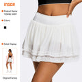 New women's tennis skirt - mesh sports skirt for fitness, yoga, and badminton - lined, stylish pleated mini skirt