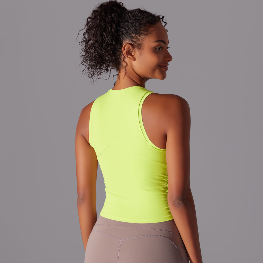 tight sports beautiful back topsall-in-one coasters yoga clothes naked running training quick-drying fitness vest