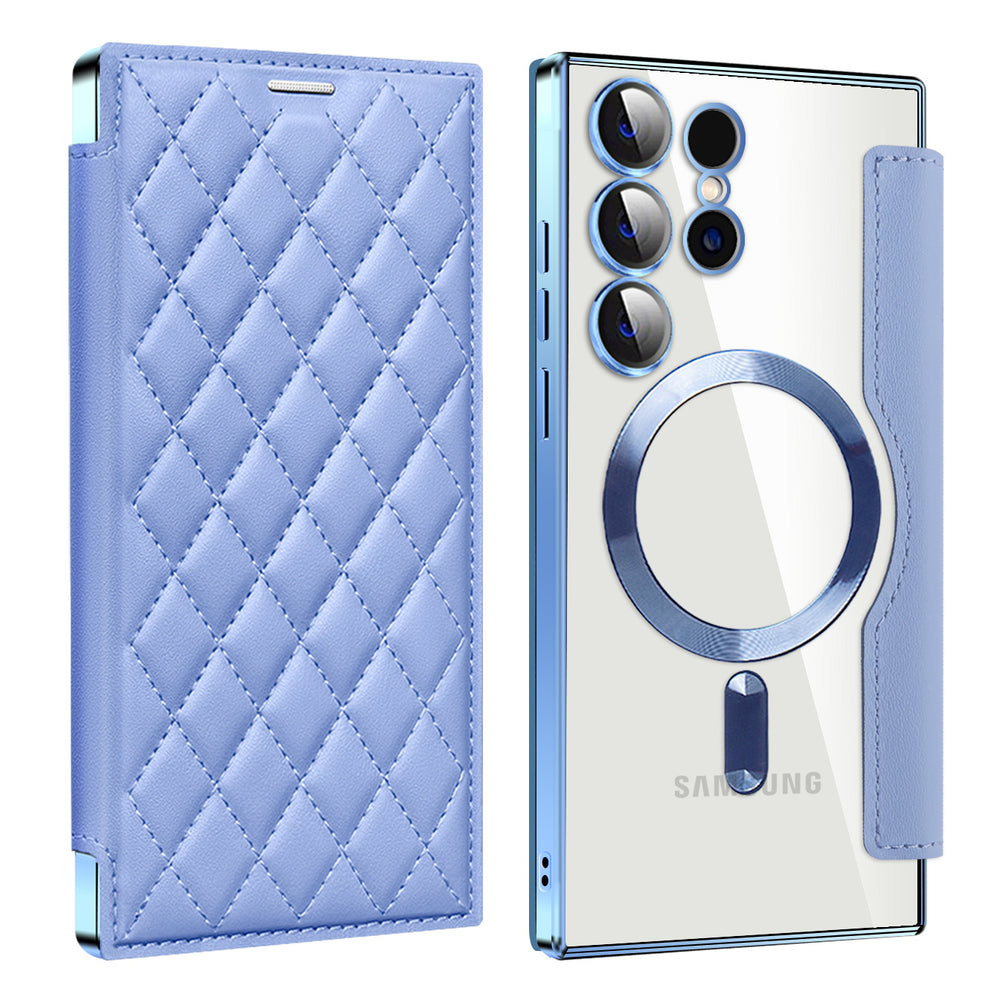 Suitable for a36 samsung s26ultra ya shield small fragrance magnetic leather case mobile phone case s24 all-inclusive flip protective cover