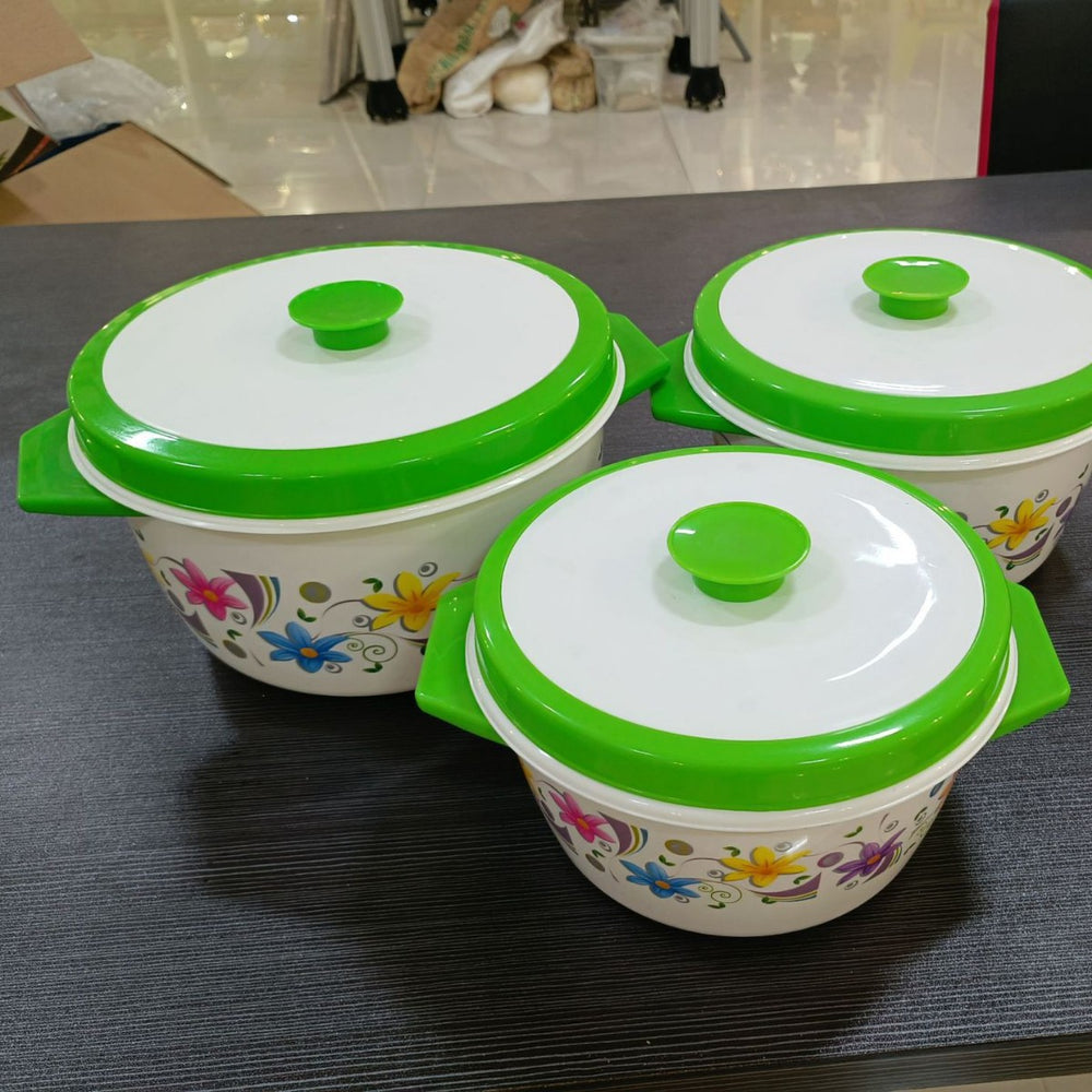 2533 printed plastic shell, inner container, and handle three-piece set insulated lunch box/insulated food container - export quality