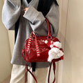 Versatile preppy style backpack for women, 2025 new trendy niche handbag, highland dog minimalist retro women's bag