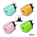 pd 30w crystal clear charger - 20w dual-port a+c multi-port fast charging adapter, compatible with apple chargers