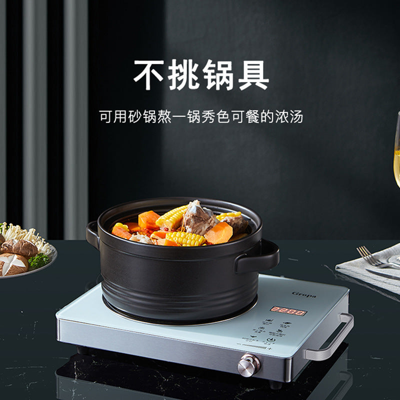 High-power smart electric ceramic cooktop for cross-border e-commerce, home use, tea brewing, light wave oven, electric tea stove, water boiling, gift, induction cooker