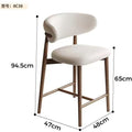 cream style dining chair modern casual back dining table chair for home casual negotiation chair solid wood chair