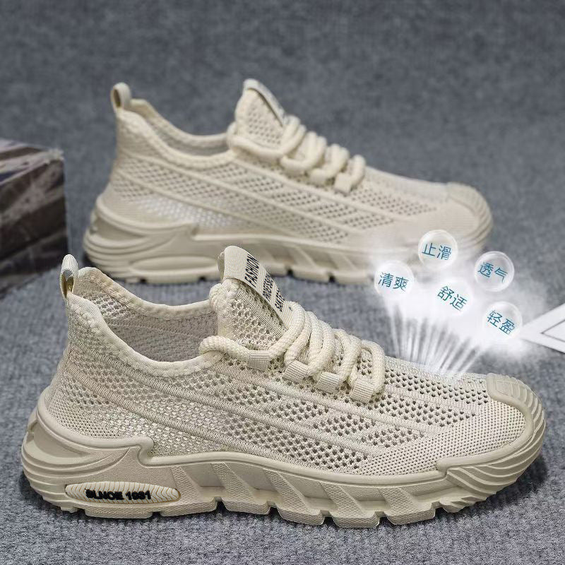 Men's summer lightweight mesh breathable sneakers - casual running shoes with soft soles, lightweight, trendy work shoes