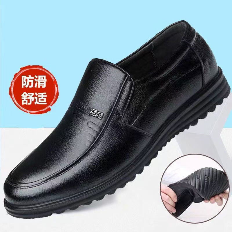 【military-grade leather shoes - premium quality】100% full grain cowhide leather, clearance sale! soft sole leather shoes for men, perfect for casual and business wear