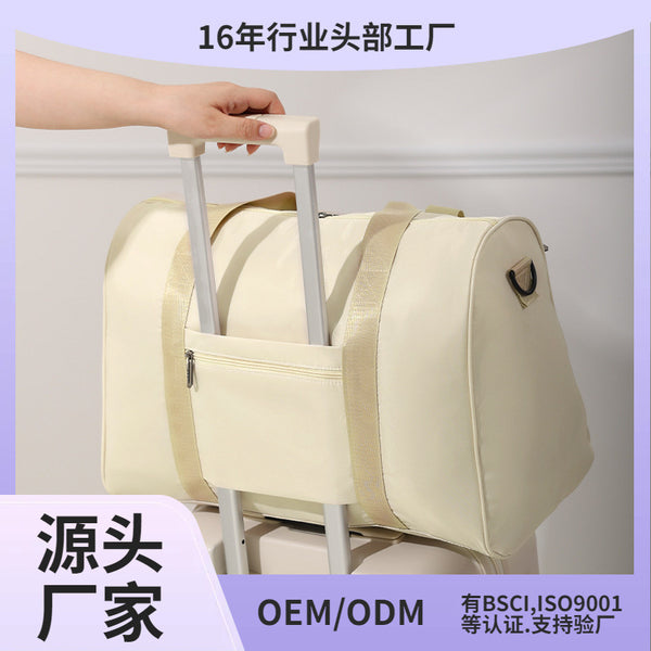Customized Beilian new short-distance travel bag, business trip clothing, portable storage bag, large-capacity cover, tie rod duffel bag.