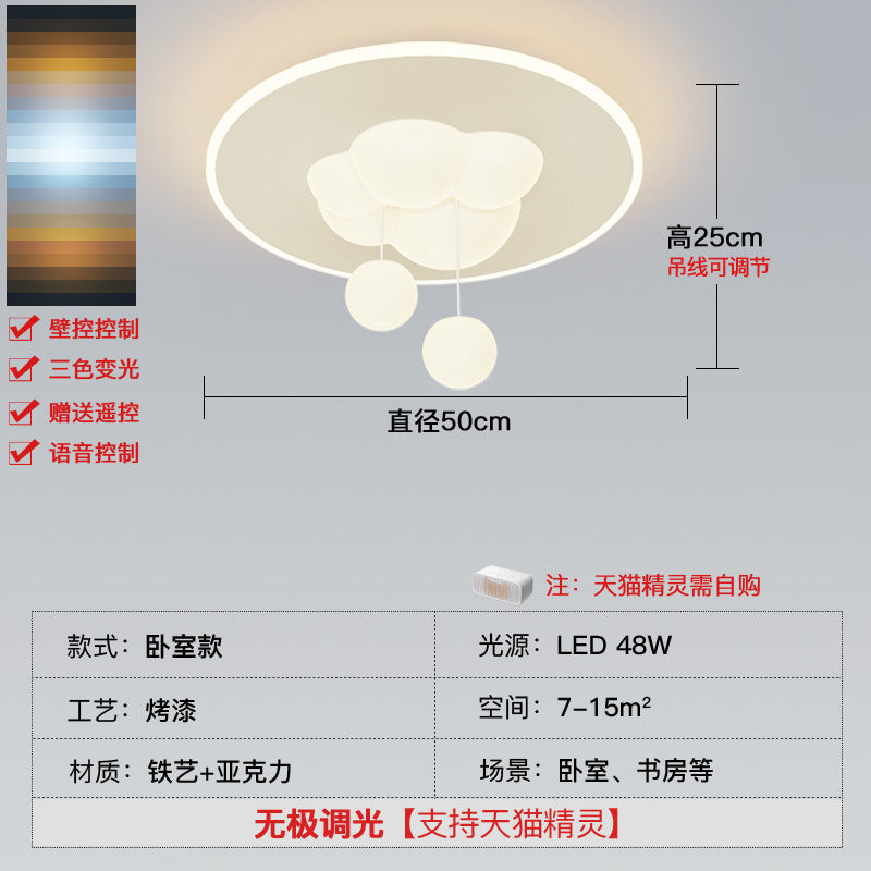 Living room light cream wind Internet celebrity new small hanging ball bubble ceiling light romantic atmosphere bedroom lighting whole house package