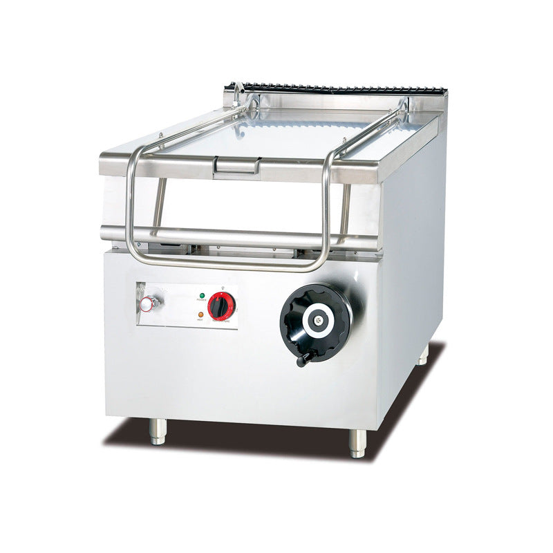 Commercial gas sandwich soup pot with cabinet base, tiltable cooking pot, gas heat preservation soup pot, gas french iron plate with cabinet