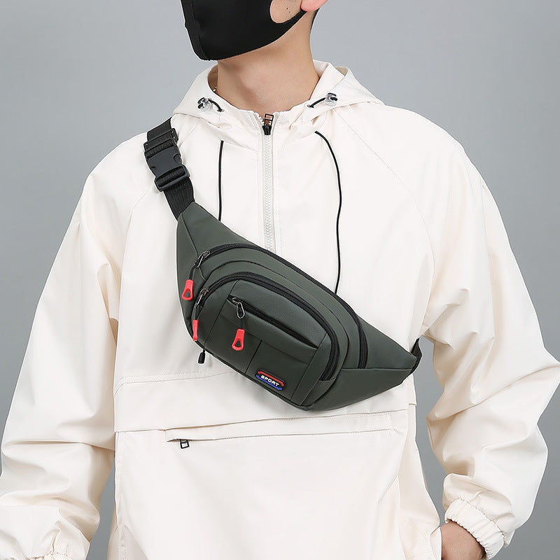 Sports Outdoor Multifunctional Fanny Bag Boys and Girls Large Capacity Simple Fashion Shoulder Bag Portable and Lightweight Oblique Span Bag