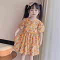New girls' summer floral dress - kids' princess sundress - beach dress - summer cotton gauze cami dress -  collection