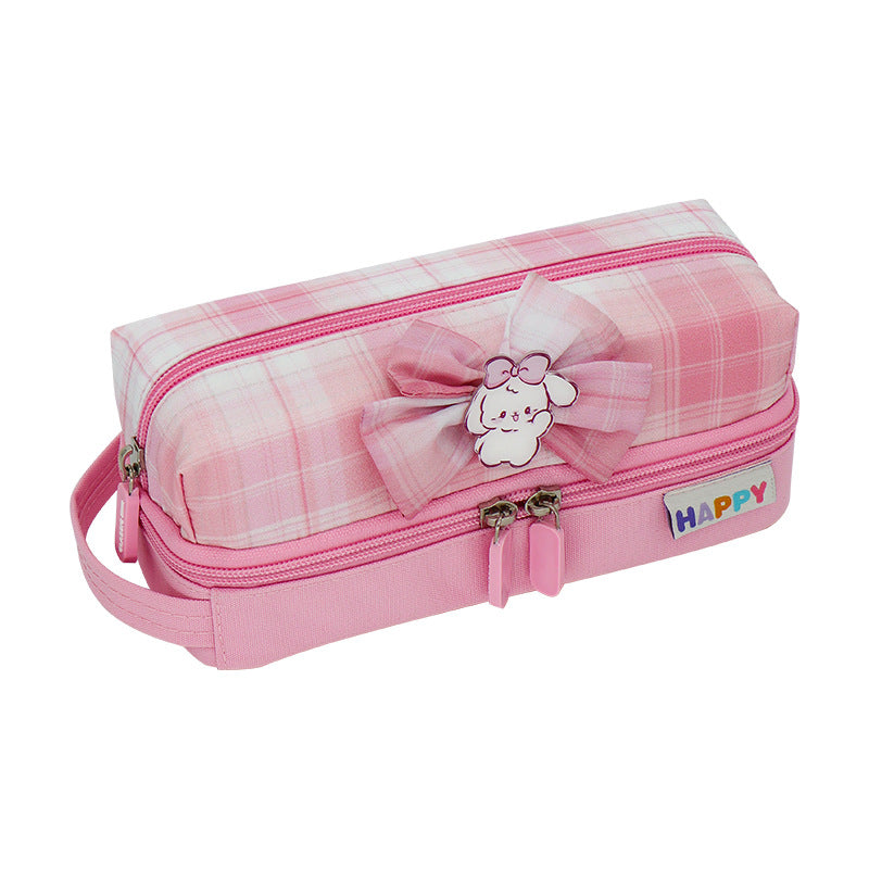 Pencil bag JK style Korean version small fresh high value large capacity pencil bag primary school students multi-functional stationery bag student pencil case