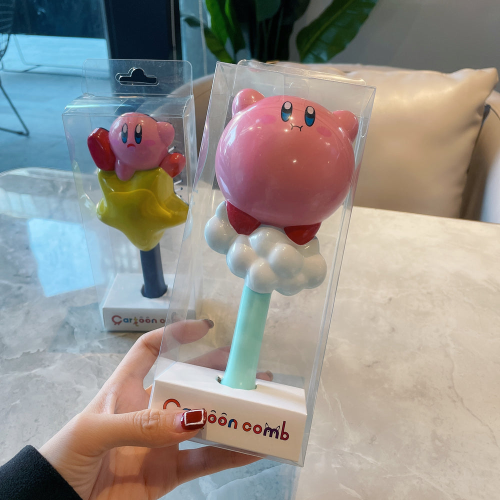 Cute kirby air cushion comb - anti-static, cartoon design, girly massage comb for home use, kids & girls