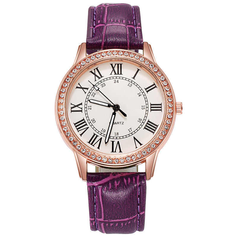 Wish women's watch new arrival - ladies' minimalist diamond-accented luminous retro quartz watch with leather strap - white (direct from manufacturer)