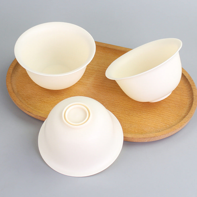 Medium flat-mouth mask bowl, soft silicone bowl, beauty & hair care bowl, flexible small bowl, makeup & spa mask tool - direct from the manufacturer