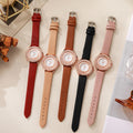 2025 new luxury rhinestone women's watch - fashionable and minimalist round quartz wristwatch for female students - wholesale