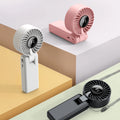 new arrival outdoor folding fan usbfor home desktop digital display fan portable handheld hanging neck small fan