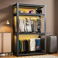 Wardrobe rental room diy simple clothes rack shelf type steel hanging storage rack cloakroom assembly open storage rack
