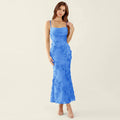 C7752 cross-border    new women's french style camisole dress with 3d floral appliqué