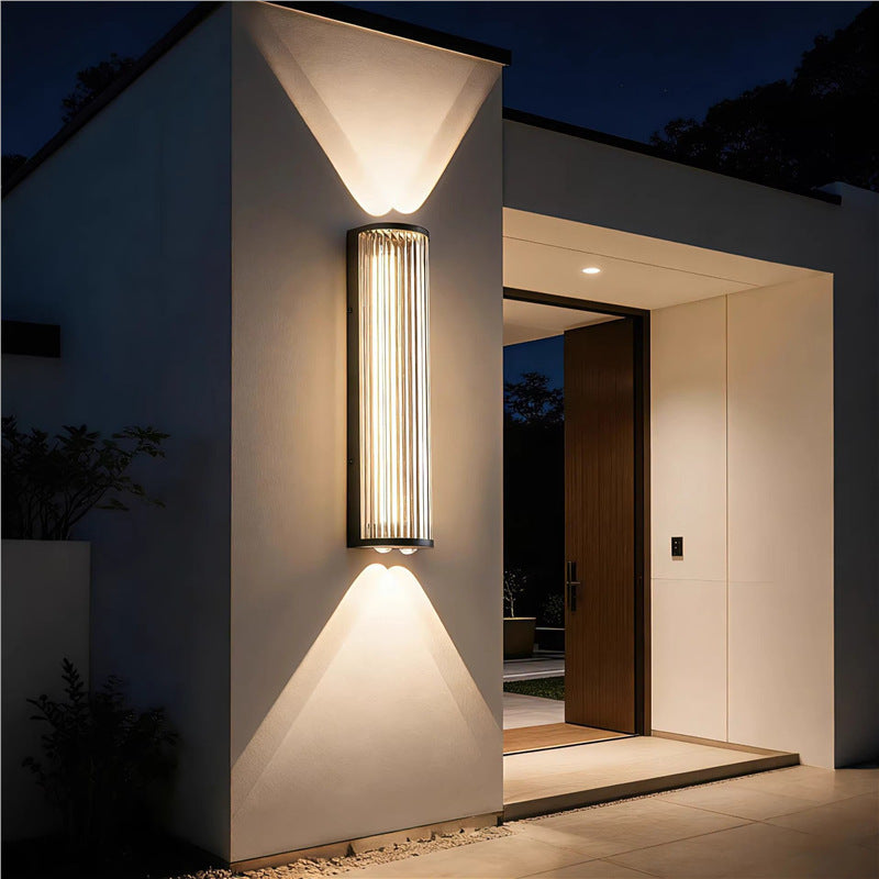 Up and down luminous outdoor wall lamp changhong glass waterproof courtyard gate side lights villa exterior wall