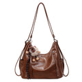 2025 new autumn/winter korean style minimalist commuter tote bag - oil wax leather, large capacity, shoulder bag, crossbody bag, premium backpack