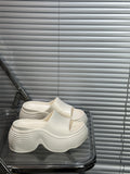 Thick sole thick heel slippers for women summer outwearthick sole shit feeling 2025new arrivalsummer popular beach sandals