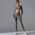 New women's seamless quick-dry yoga outfit set - high-waisted, anti-odor leggings & top for running, workout & fitness