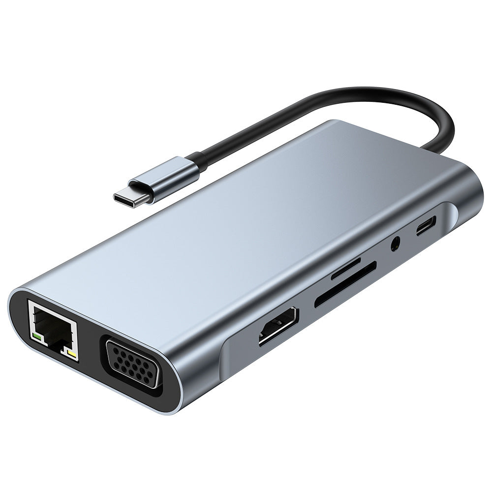 in stock type-c docking station mac multi-interface laptop expander eleven-in-one docking station