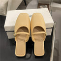 2025 new flat slippers - slip-on, closed-toe, summer, non-slip, fashionable, versatile, lazy mules - wholesale