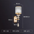 Minimalist modern luxury crystal wall sconce - bedroom bedside lamp, wall light for stairwells, hallways, living room accent wall, led lighting fixture