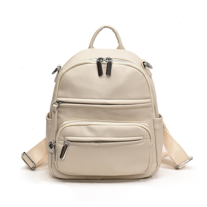 New Internet celebrity fashion versatile backpack trend super fire small schoolbag high quality  best-selling solid color backpack
