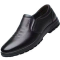 【genuine leather】spring/autumn men's leather driving shoes - casual loafers for young and middle-aged men