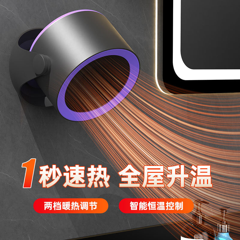 wall-mounted & desktop space heater - portable electric heater for home, office, and dorm room (110v)