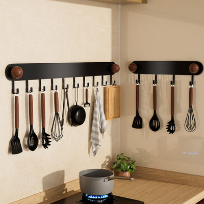Medieval style kitchen strong adhesive hook wall hanging punch-free storage rack for home entrance door clothes hanger storage hook