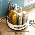 Rotating spice rack for home kitchen, bathroom organizer for toiletries, round storage shelf