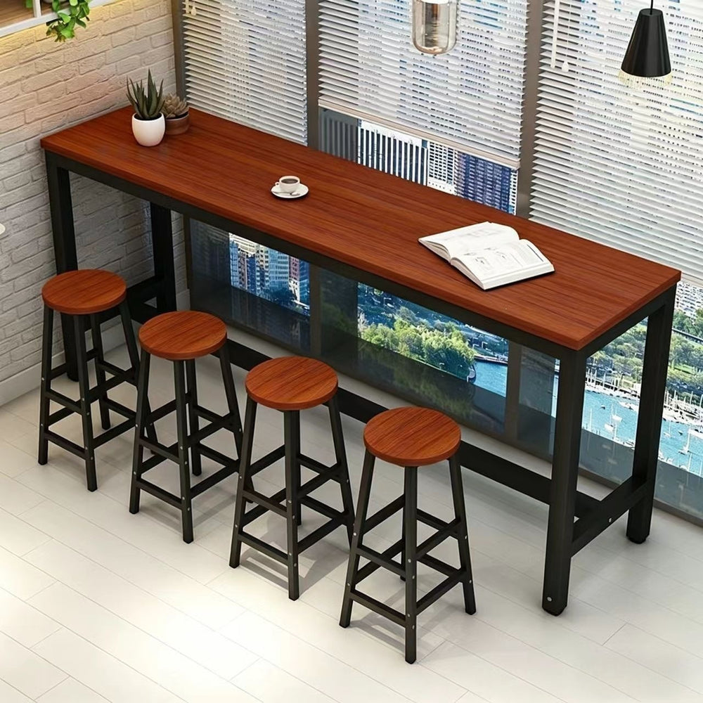 Wall-mounted bar table, minimalist modern design, suitable for home use, tall table, living room, balcony, small rectangular table, perfect for bubble tea shops and bar counters