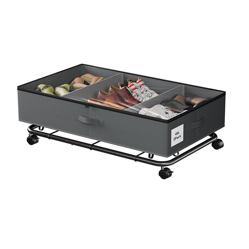 Household under-bed storage with wheels Queen under-bed clothing storage rack for blankets and toy storage boxes