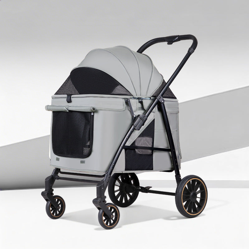 2026 new arrival: factory direct wholesale of medium to large lightweight pet strollers - outdoor foldable cat carriers and dog pushchairs
