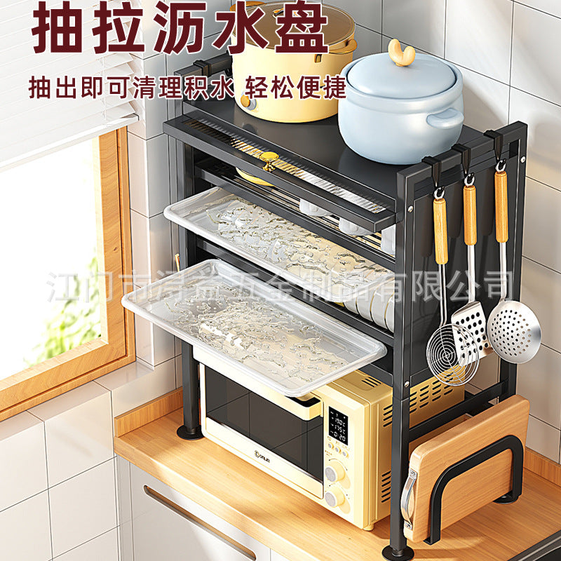 With cabinet door Multifunctional kitchen Microwave oven Shelves Countertop cupboards Oven dishes Drain storage cabinets Lockers