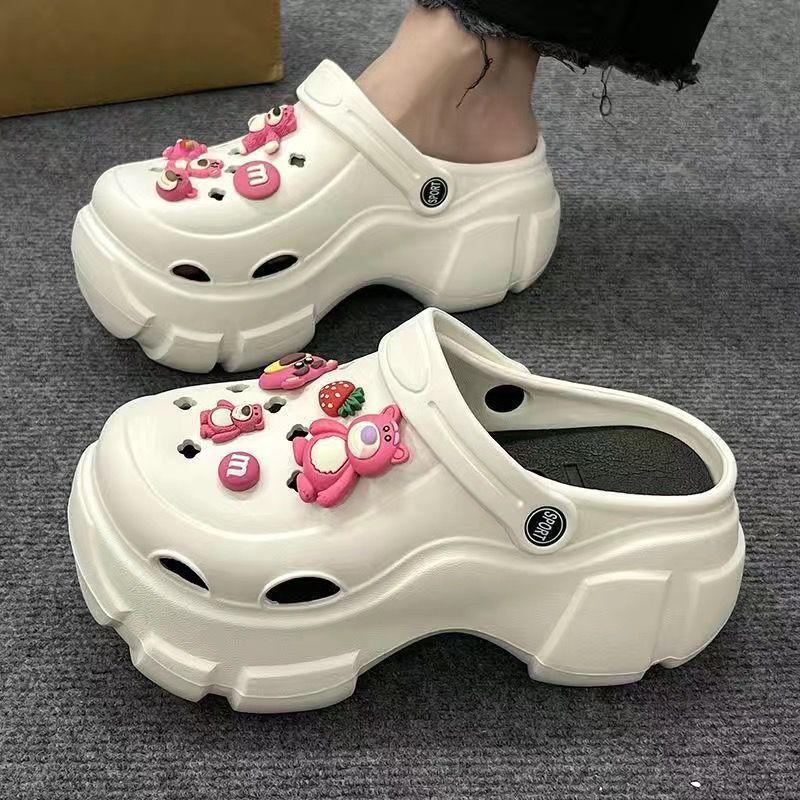 Crocs women's summeroutwear feeling of stepping on shit, thick sole non-slip 2024 new arrival beach toe sandals and slippers summer