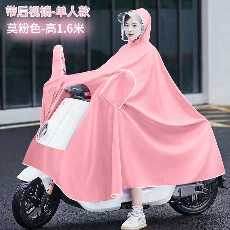 Oxford cloth raincoat motorcycle electric vehicle long plus size battery car special poncho anti-storm thickened plus size cross-border