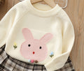 Girls' crew neck sweater  autumn new collection - little girl's cartoon two-piece set, girls' jk uniform set