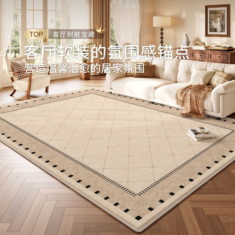 Carpet living room 2026 new retro medieval style no-wash, wipeable, waterproof and anti-fouling, maintenance-free bedroom coffee table floor mat