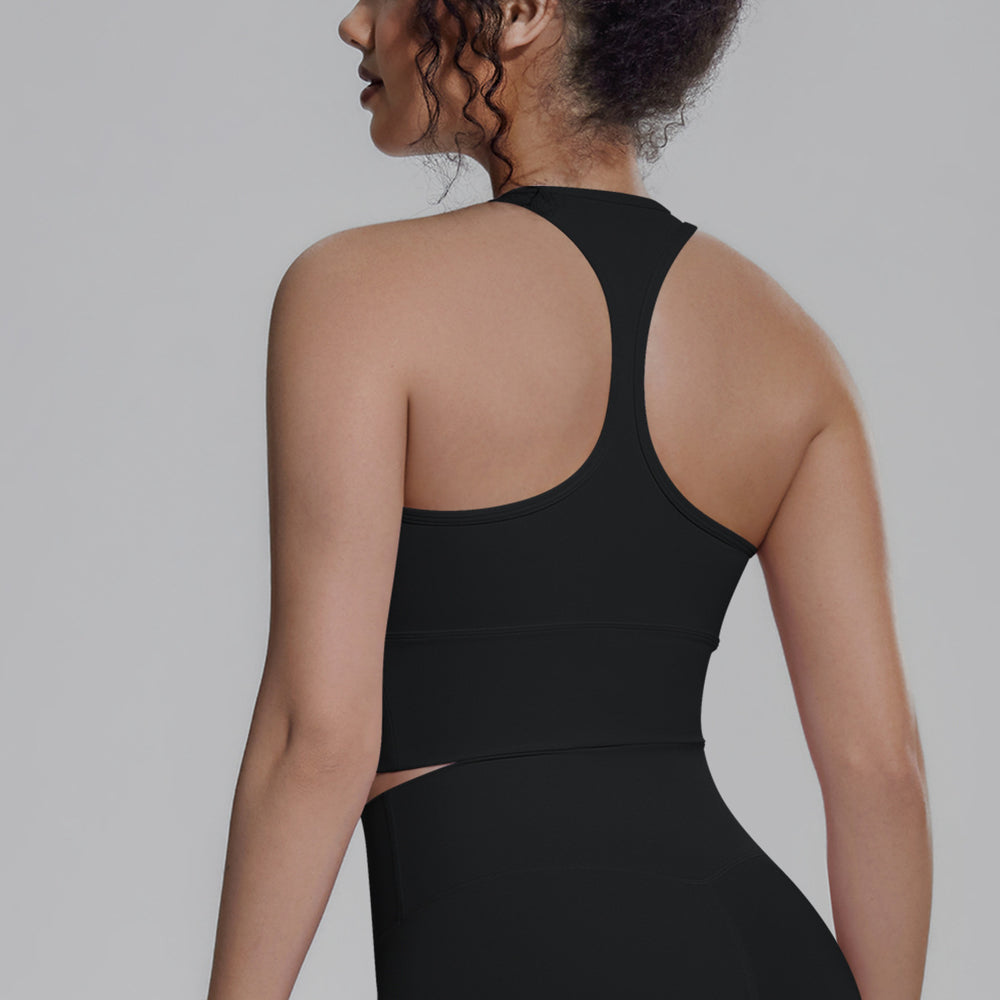 New arrival cross-border pure color i-shaped back tight breathable sports intimates running fitness yoga wear vest tops for women