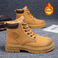 Boots men's high-top fleece-linedheattechwinterworkwear boots british style short boots k-stylewaterproof boots men's trendy shoes