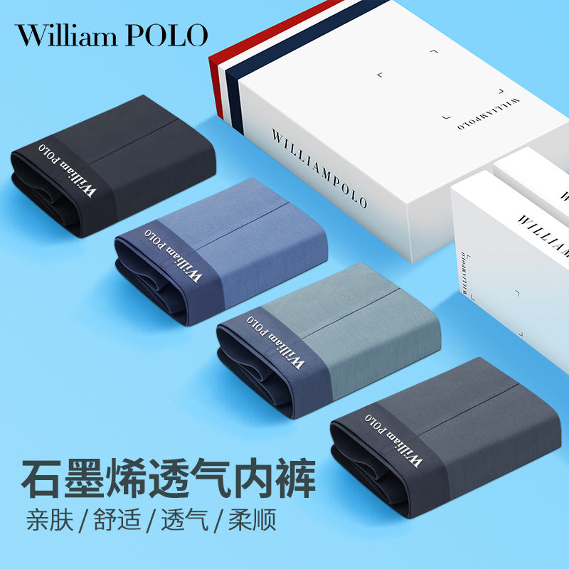 Emperor Paul Men's Panties Modal Cotton Graphene Antibacterial Breathable Soft and Traceless boxers Men's