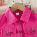 girls' european and american style solid color sleeveless denim top + summer pleated skirt two-piece set - direct from the manufacturer